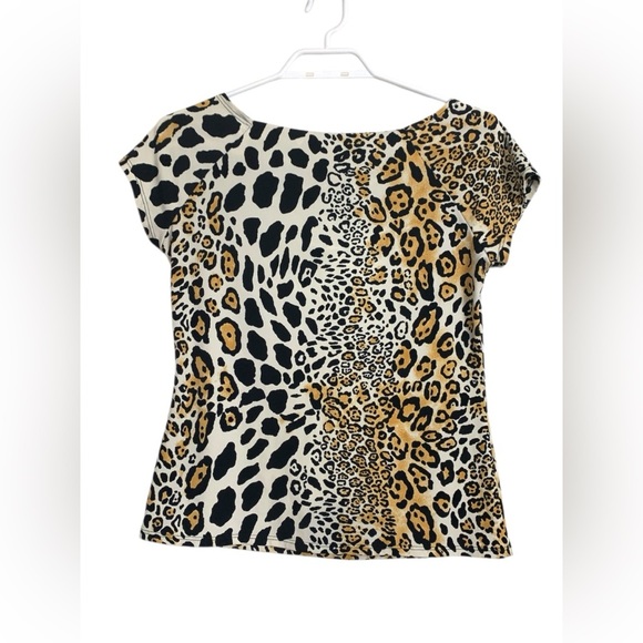 Nicola Animal Print Office Top, Stretch, 4 Season, Wrinkle Free, Easy Care - Picture 3 of 9